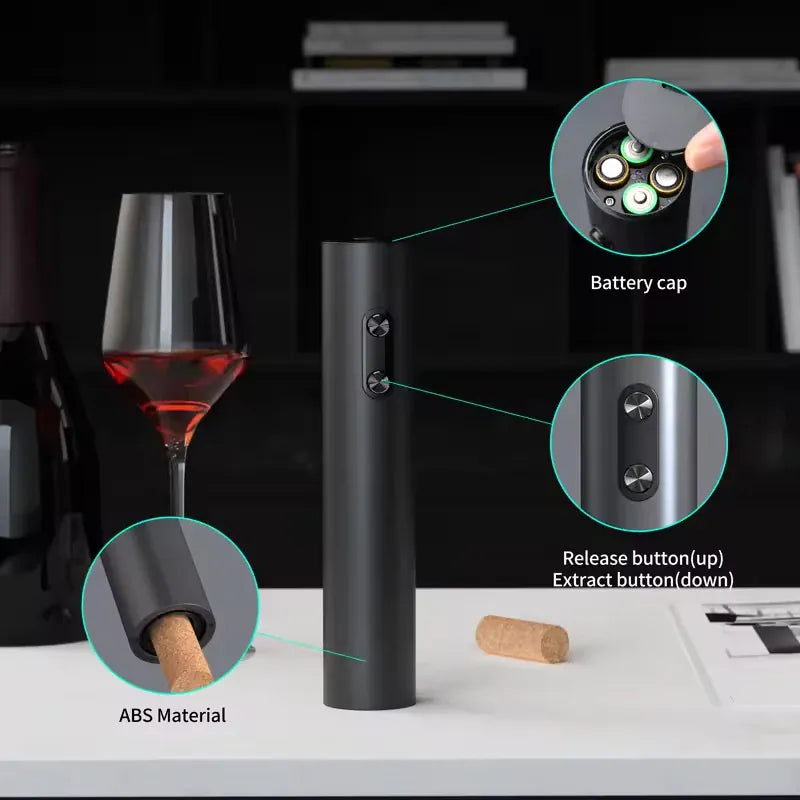 Essentials House Electric Automatic Red Wine Opener Set Multifunction Wine Stopper, Wine Pourer, Electric Bottle Opener Gift