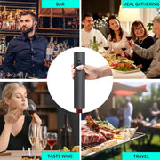 Essentials House Electric Automatic Red Wine Opener Set Multifunction Wine Stopper, Wine Pourer, Electric Bottle Opener Gift