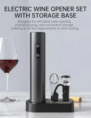 Essentials House Electric Automatic Red Wine Opener Set Multifunction Wine Stopper, Wine Pourer, Electric Bottle Opener Gift