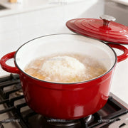 Essentials House Household Classic Cast Iron Enamel Round Handle Three Tendons Soup Pot Binaural Enamel Pot
