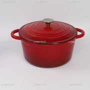 Essentials House Household Classic Cast Iron Enamel Round Handle Three Tendons Soup Pot Binaural Enamel Pot