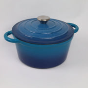 Essentials House Household Classic Cast Iron Enamel Round Handle Three Tendons Soup Pot Binaural Enamel Pot