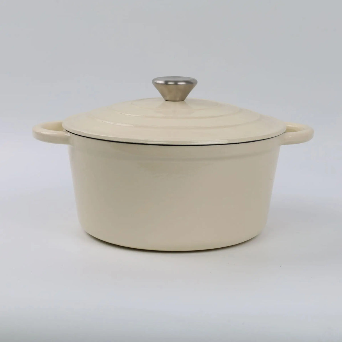 Essentials House Household Classic Cast Iron Enamel Round Handle Three Tendons Soup Pot Binaural Enamel Pot