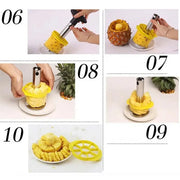 Essentialshouses 00-black 1PCS Stainless Steel Pineapple Peeler Corer Slicer - Easy Fruit Cutter Kitchen Gadget for Quick Delivery