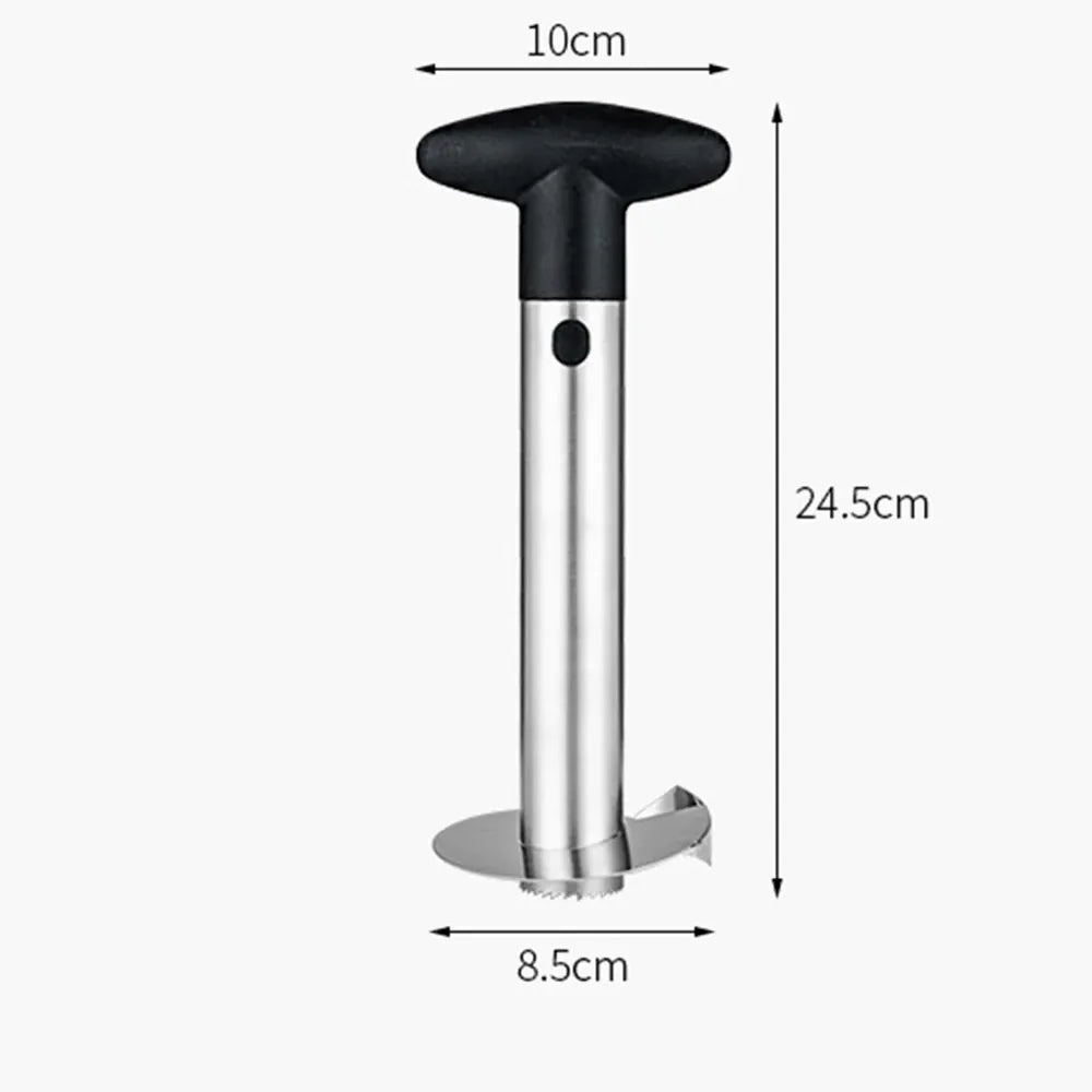 Essentialshouses 00-black 1PCS Stainless Steel Pineapple Peeler Corer Slicer - Easy Fruit Cutter Kitchen Gadget for Quick Delivery