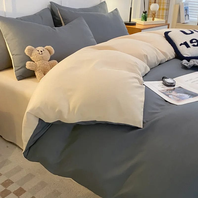 Essentialshouses 002 / Queen 4pcs Soft Ins Nordic Style Bedding Set