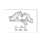 Family Custom Hands Canvas Painting - Essentialshouses