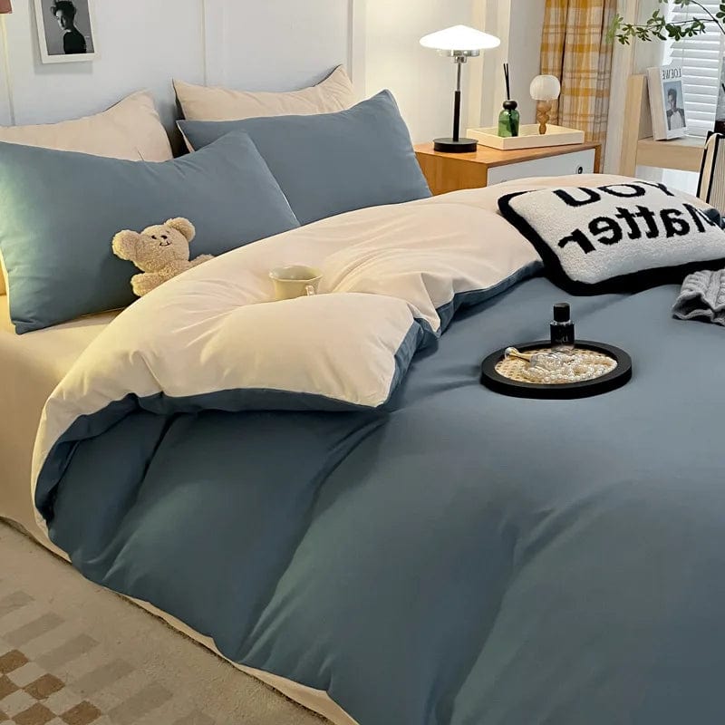 Essentialshouses 010 / Queen 4pcs Soft Ins Nordic Style Bedding Set