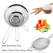 Essentialshouses 1-4pcs Fine Mesh Strainers Set Stainlesss Steel Multipurpose Flour Sieve Sifter With Handle Perfect For tea Flour Egg Kitchen To