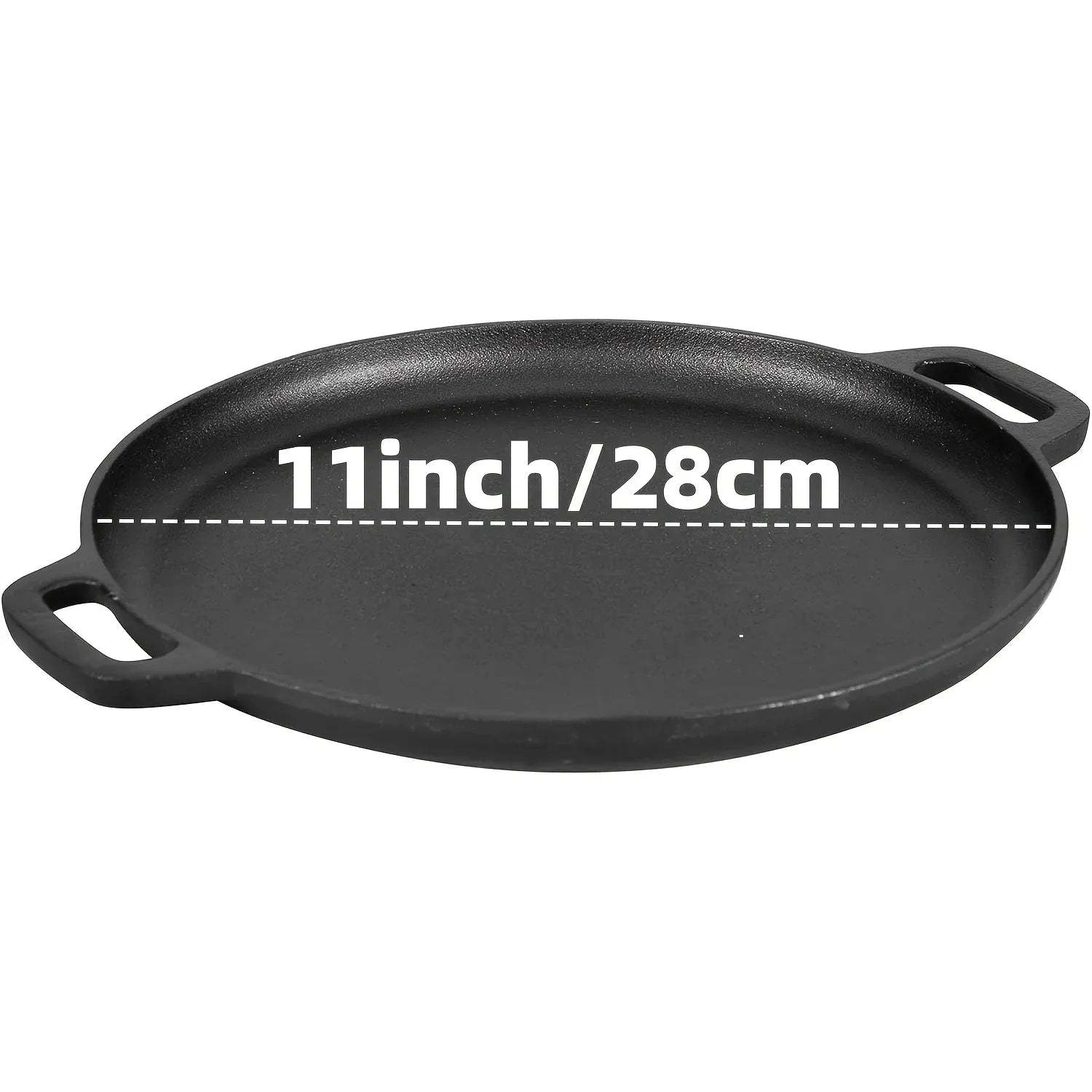 Essentialshouses 1 Pizza Pan / United States 3PCS Cast Iron Skillet Set (6/8/10 Inch)  Pre-Seasoned, Heavy-Duty Pans for Oven, Grill & Campfire, Even Heat, Non-Stick Surface