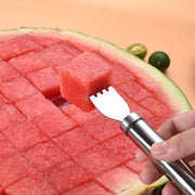 Essentialshouses 1 Stainless Steel Watermelon Cutting Tool Functional Watermelon Fork Slicer Slicing Tool for Melons Fruit Fork Kitchen Gadgets