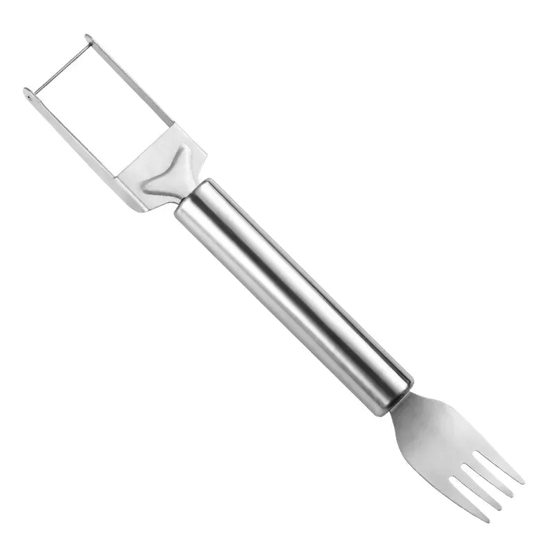 Essentialshouses 1 Stainless Steel Watermelon Cutting Tool Functional Watermelon Fork Slicer Slicing Tool for Melons Fruit Fork Kitchen Gadgets
