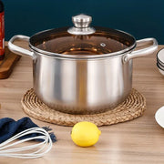 Essentialshouses 10/12pcs- Stainless Steel Pots And Pans 6pots+6pots - Heavy-Duty, Non-stick Cookware Set with Lid for Stew, Simmering, Soup -