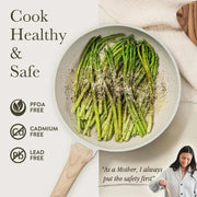 Nonstick White Granite Induction Cookware Set - Essentialshouses
