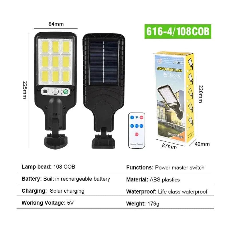 Essentialshouses 108COB / 2PCS Outdoor Wall Solar Street Light