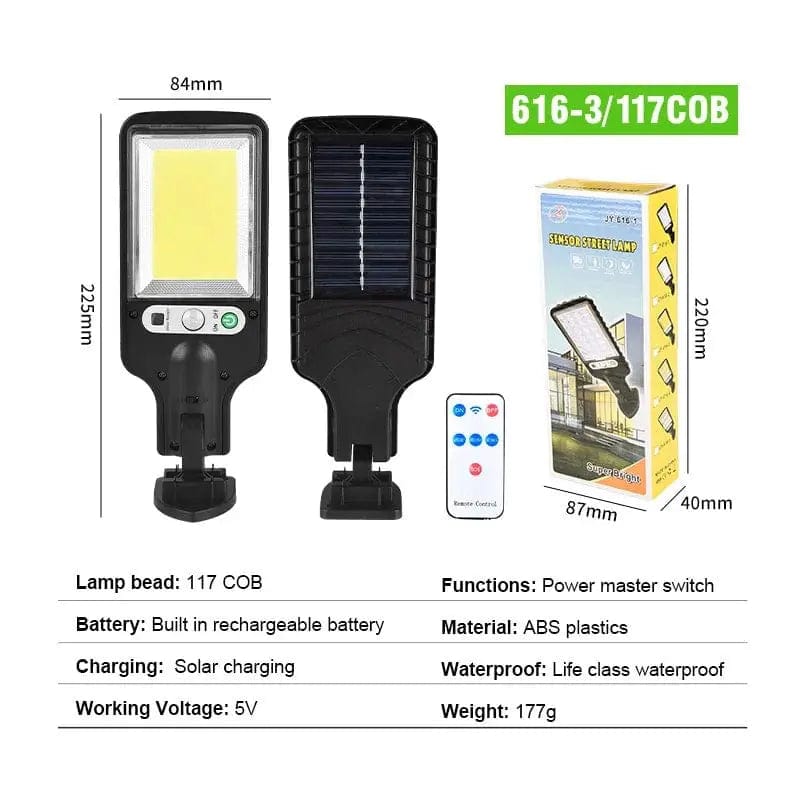 Essentialshouses 117COB / 1PC Outdoor Wall Solar Street Light