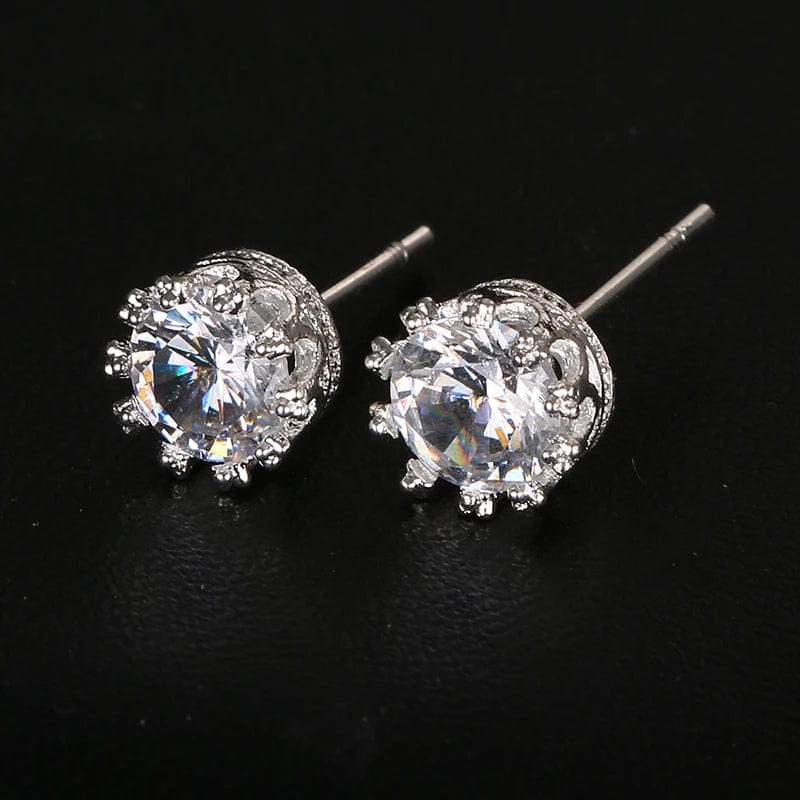 Essentialshouses 124 white earrings Emerald 18k Gold Plated Jewelry Sets