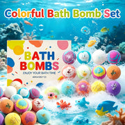 Essentialshouses 12pcs Bath Bombs Set with Surprise Toys Inside Natural Organic Bubble Bath Fizzies Balls Gift for Holiday Gift Set