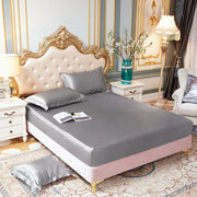 Essentialshouses 150x200x25cm Satin Rayon Fitted Sheet Mattress Cover