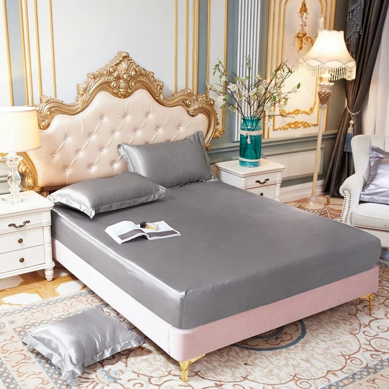 Essentialshouses 150x200x25cm Satin Rayon Fitted Sheet Mattress Cover