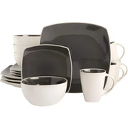 Square Reactive Glaze Stoneware Dinnerware Set - Essentialshouses