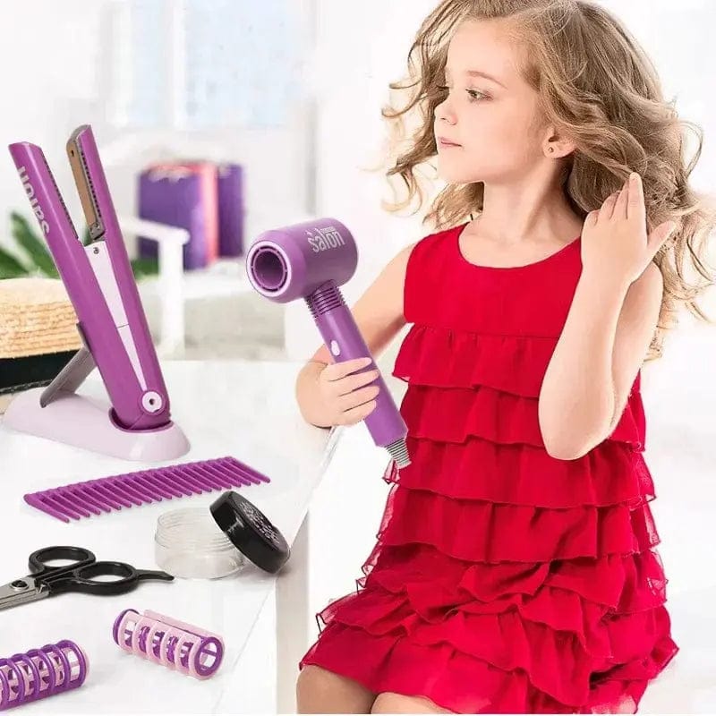 Essentialshouses 17pcs Girls Play Home Simulation Hair Dryer
