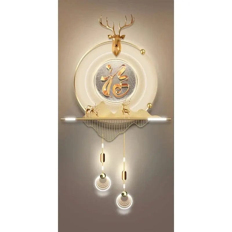 Essentialshouses 18 / 20x40cm No Frame 🦌Golden Deer Tree Nordic Canvas Art – Elegant Wall Décor