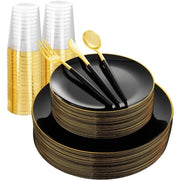 Dark Green Plates Dinnerware Set - Essentialshouses