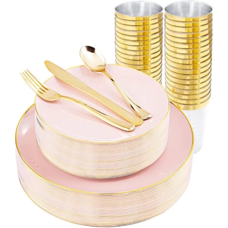 Dark Green Plates Dinnerware Set - Essentialshouses