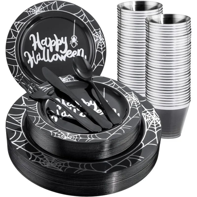 Dark Green Plates Dinnerware Set - Essentialshouses