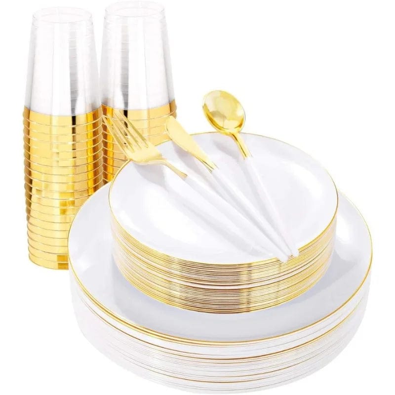 Dark Green Plates Dinnerware Set - Essentialshouses