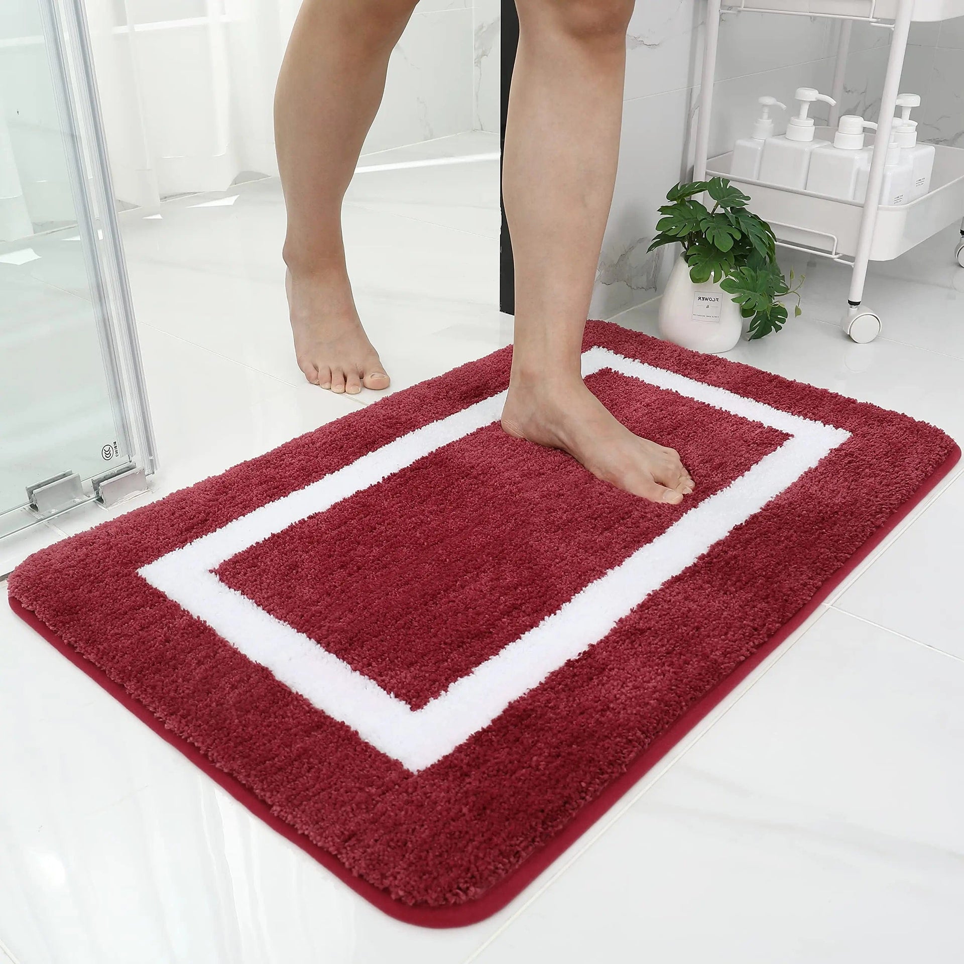 Essentialshouses 19 / 61x91cm / CHINA 🛁 Olanly Soft Bathroom Plush Rug – Absorbent, Quick-Dry, and Non-Slip