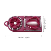 Essentialshouses 1PC- Red Multifunctional PP Base egg cutter 2-in-1 stainless steel wire pull egg cutter for hanging high-quality kitchen accessory tools
