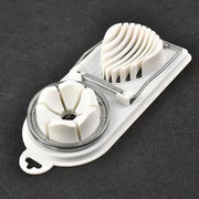 Essentialshouses 1PC- White Multifunctional PP Base egg cutter 2-in-1 stainless steel wire pull egg cutter for hanging high-quality kitchen accessory tools