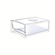 Essentialshouses 1pcKitchen refrigerator storage box drawer type fresh-keeping box eggs and meat food frozen finishing storage box