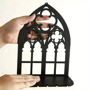 Essentialshouses 1PCS / as picture Wooden Crystal Display Stand Bohemian Hand Stand Gothic Style Wooden Hanging Bracket Wall Storage Holders Decorative Shelves
