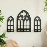 Essentialshouses 1PCS / as picture Wooden Crystal Display Stand Bohemian Hand Stand Gothic Style Wooden Hanging Bracket Wall Storage Holders Decorative Shelves