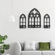 Essentialshouses 1PCS / as picture Wooden Crystal Display Stand Bohemian Hand Stand Gothic Style Wooden Hanging Bracket Wall Storage Holders Decorative Shelves