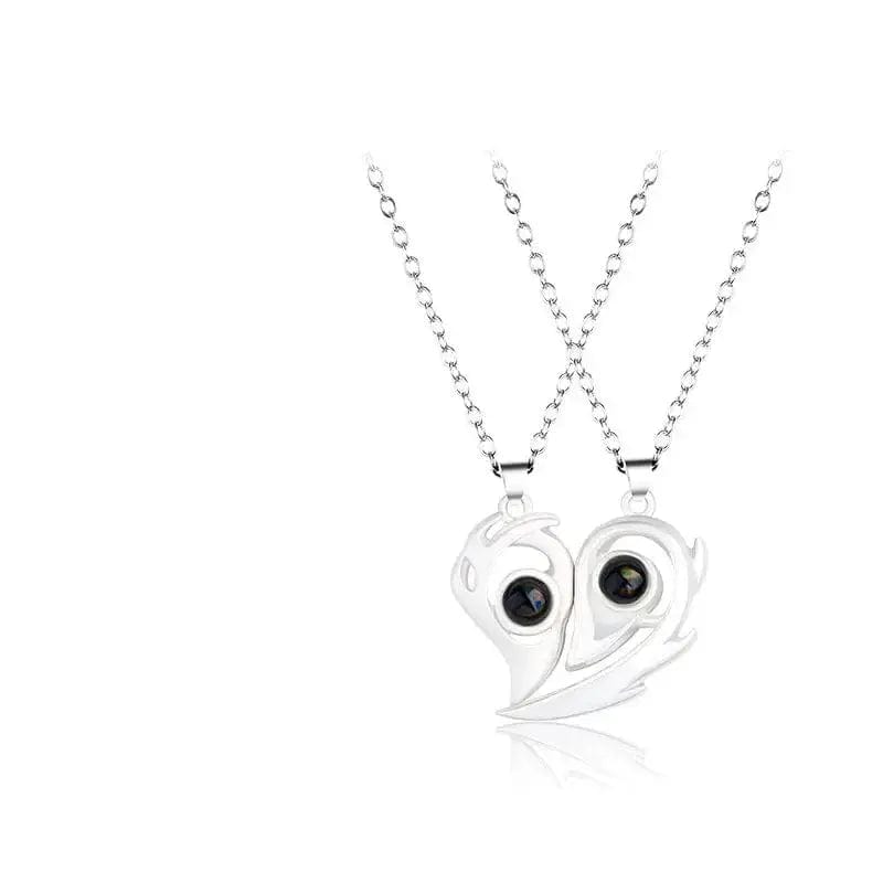Essentialshouses 2 I Love You Projection Magnetic Couple Necklace