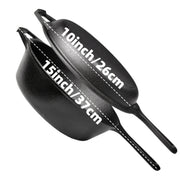 Essentialshouses 2-in-1 Long / United States 3PCS Cast Iron Skillet Set (6/8/10 Inch)  Pre-Seasoned, Heavy-Duty Pans for Oven, Grill & Campfire, Even Heat, Non-Stick Surface