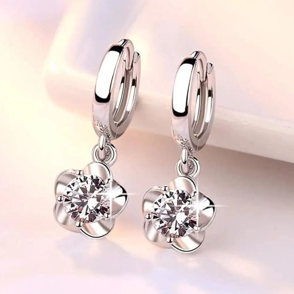 Essentialshouses 2 Pattern Purple White Zircon Earrings