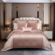 Essentialshouses 20220696 / 4pcs King Dark Golden Satin Duvet Cover Set