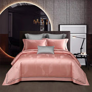 Essentialshouses 20220705 / 4pcs King Dark Golden Satin Duvet Cover Set