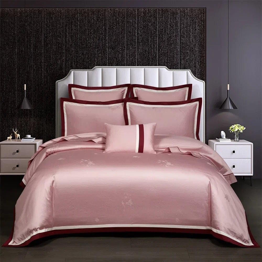 Essentialshouses 20220713 / 4pcs King Dark Golden Satin Duvet Cover Set