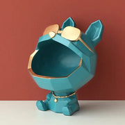 Essentialshouses 2077Green 🐶Big-Mouth French Bulldog Storage Box – Resin Decor