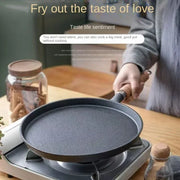 Essentialshouses 26cm Cast Iron Frying Pan Uncoated Non-stick Egg Pancake Pan Crepe Maker Steak Frying Pot Gas Induction Cooker Kitchen Cookware
