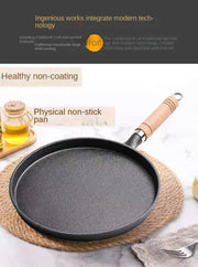 Essentialshouses 26cm Cast Iron Frying Pan Uncoated Non-stick Egg Pancake Pan Crepe Maker Steak Frying Pot Gas Induction Cooker Kitchen Cookware