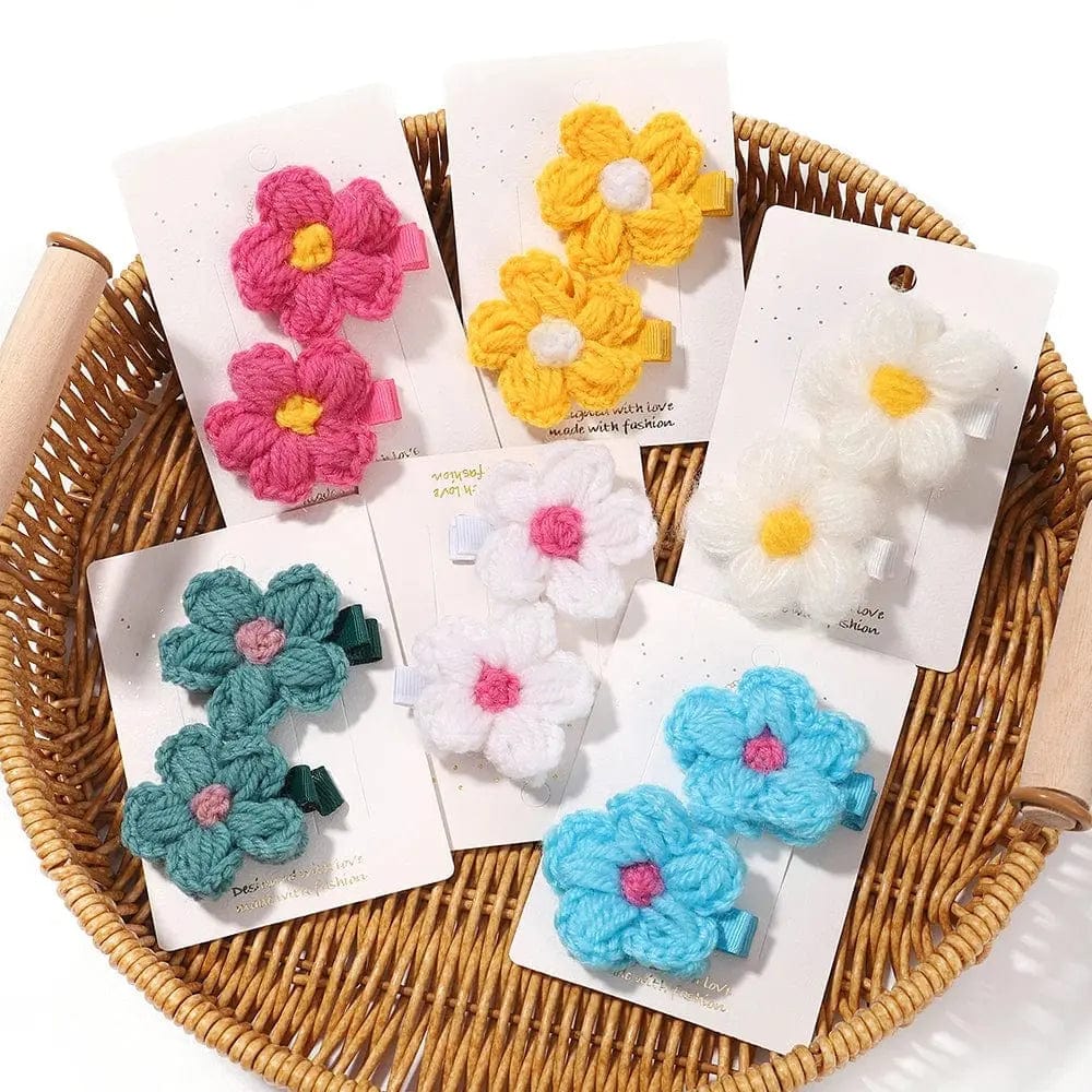 Baby Small Puff Flower Hairs Clip - Essentialshouses