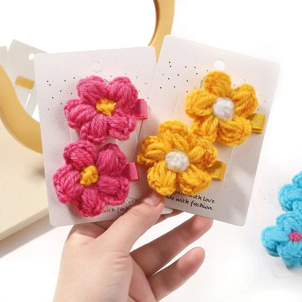 Baby Small Puff Flower Hairs Clip - Essentialshouses