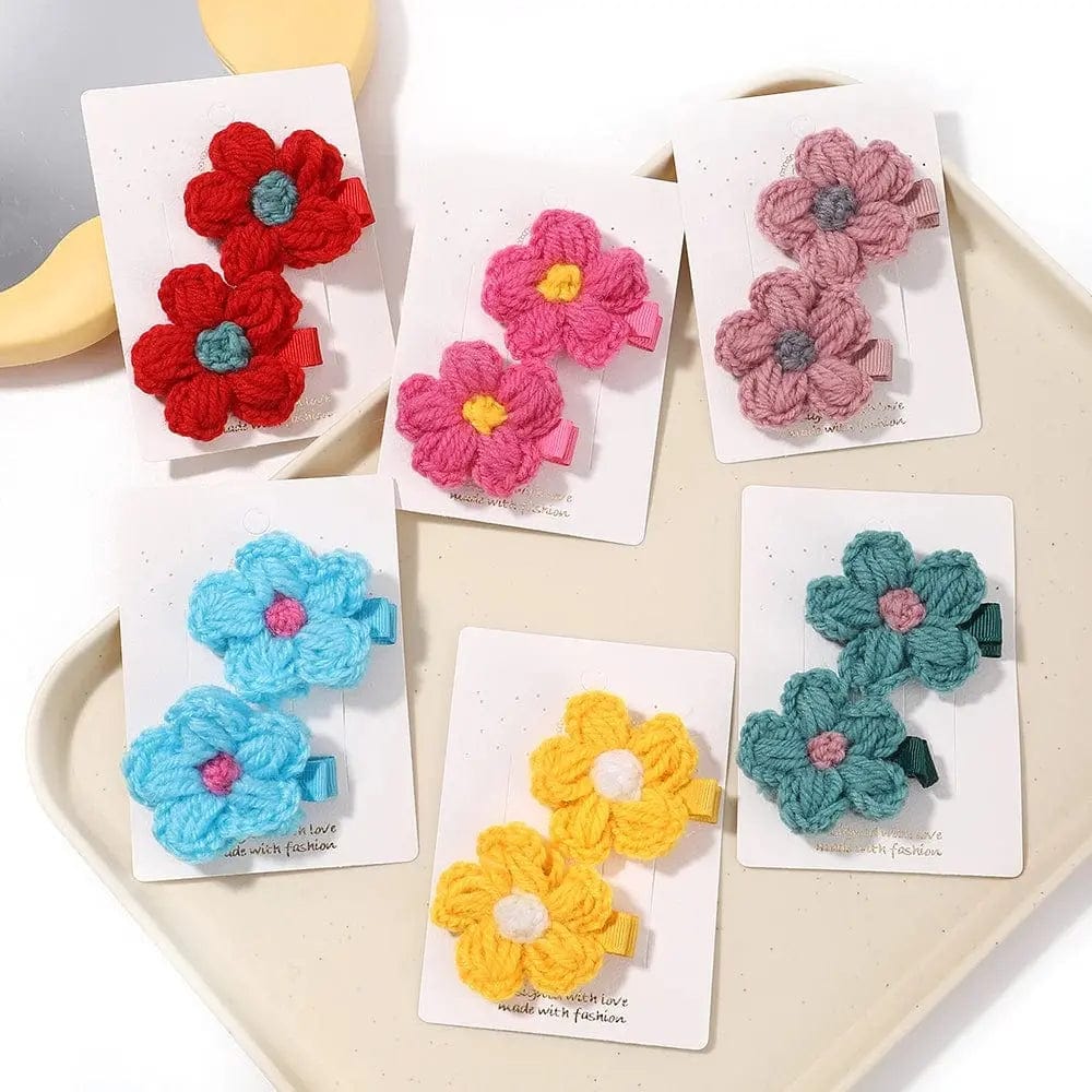 Baby Small Puff Flower Hairs Clip - Essentialshouses